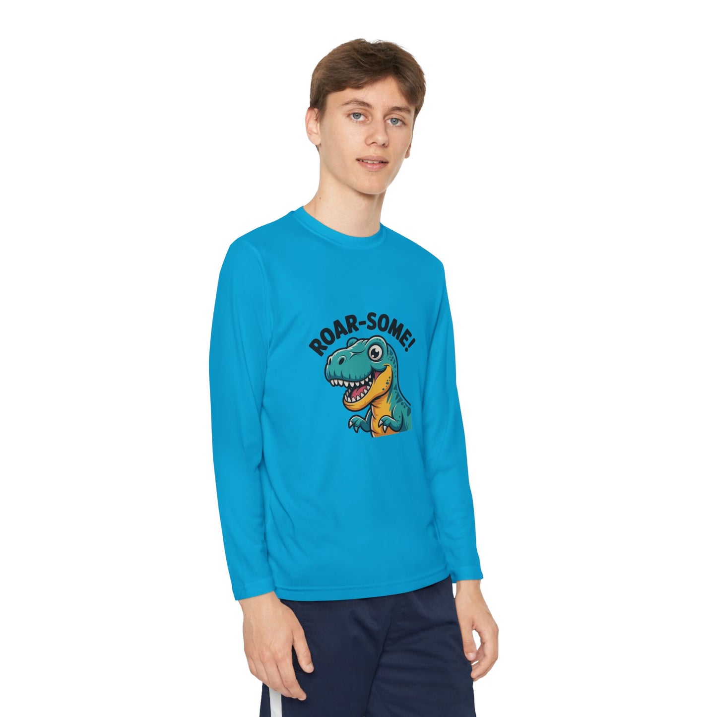 Youth Dinosaur Long Sleeve T-Shirt | Funny Kids Dino Tee | Playful Birthday & Holiday Gift Apparel