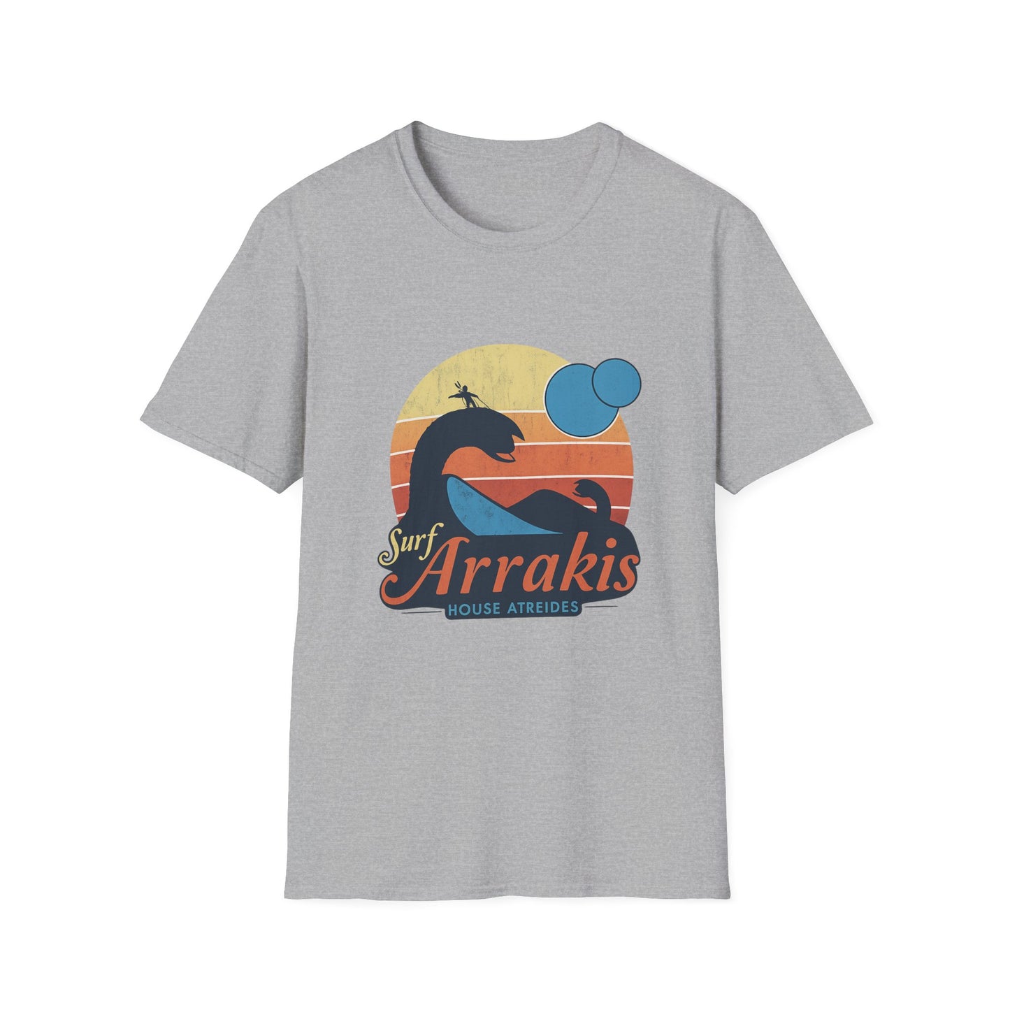 Surf Arrakis Unisex Softstyle T-Shirt, Beachwear, Summer Fashion, Gift for Surfers, Casual Streetwear, Vacation Tee