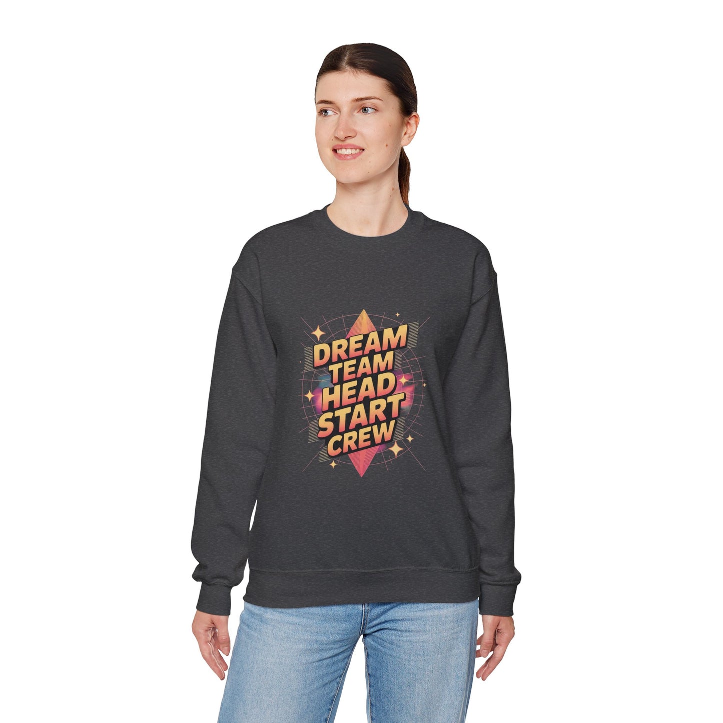 Dream Team Crew Sweatshirt for Motivational Vibes, Cozy Casual Wear, Gifts for Friends, Team Spirit Apparel, Unisex Fashion