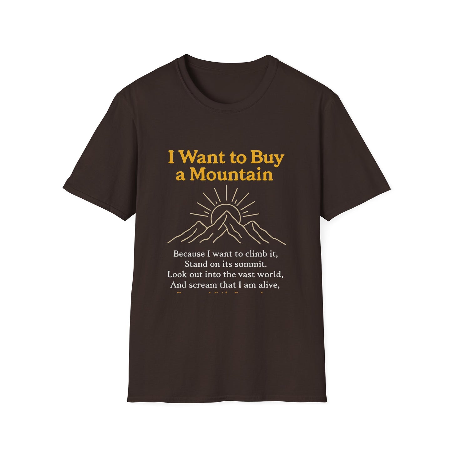 Adventure Awaits T-Shirt, Nature Lover Tee, Mountain Vibes Tee, Inspirational Quote Shirt, Gift for Hikers, Unisex Graphic T-Shirt