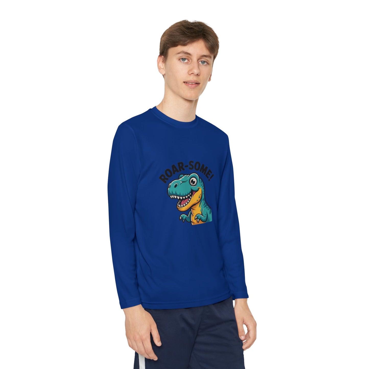 Youth Dinosaur Long Sleeve T-Shirt | Funny Kids Dino Tee | Playful Birthday & Holiday Gift Apparel
