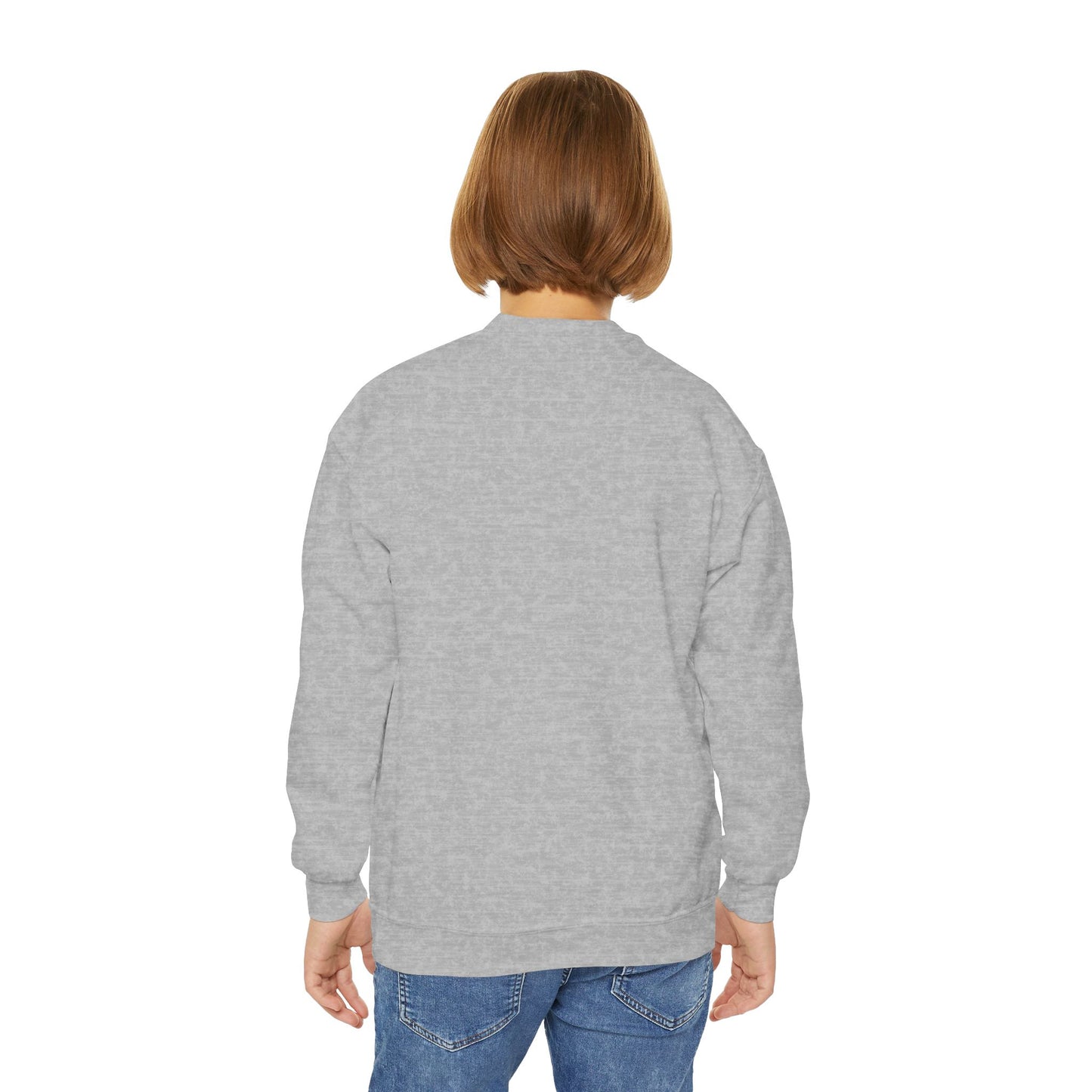 Youth Back to School Crewneck Sweatshirt – Cozy Fall Student Pullover, Fun Kids Fashion, Perfect for School Events & Birthday Gifts