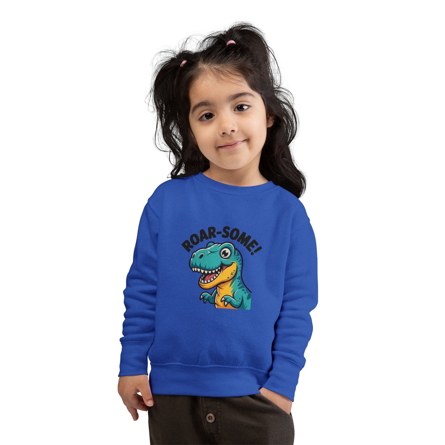 Roar-Some Toddler Dinosaur Sweatshirt | Cute Kids Dino Pullover | Fun Birthday, Playtime & Holiday Gift Apparel