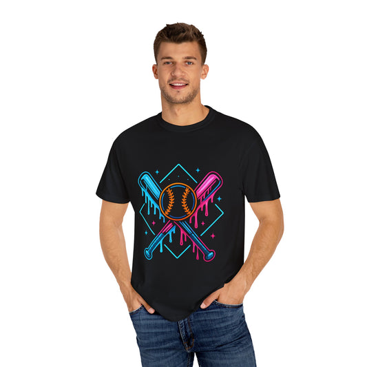 Vintage Baseball Drip T-Shirt – Soft Cotton Unisex Tee for Sports Fans, Retro Casual Wear & Gift Idea