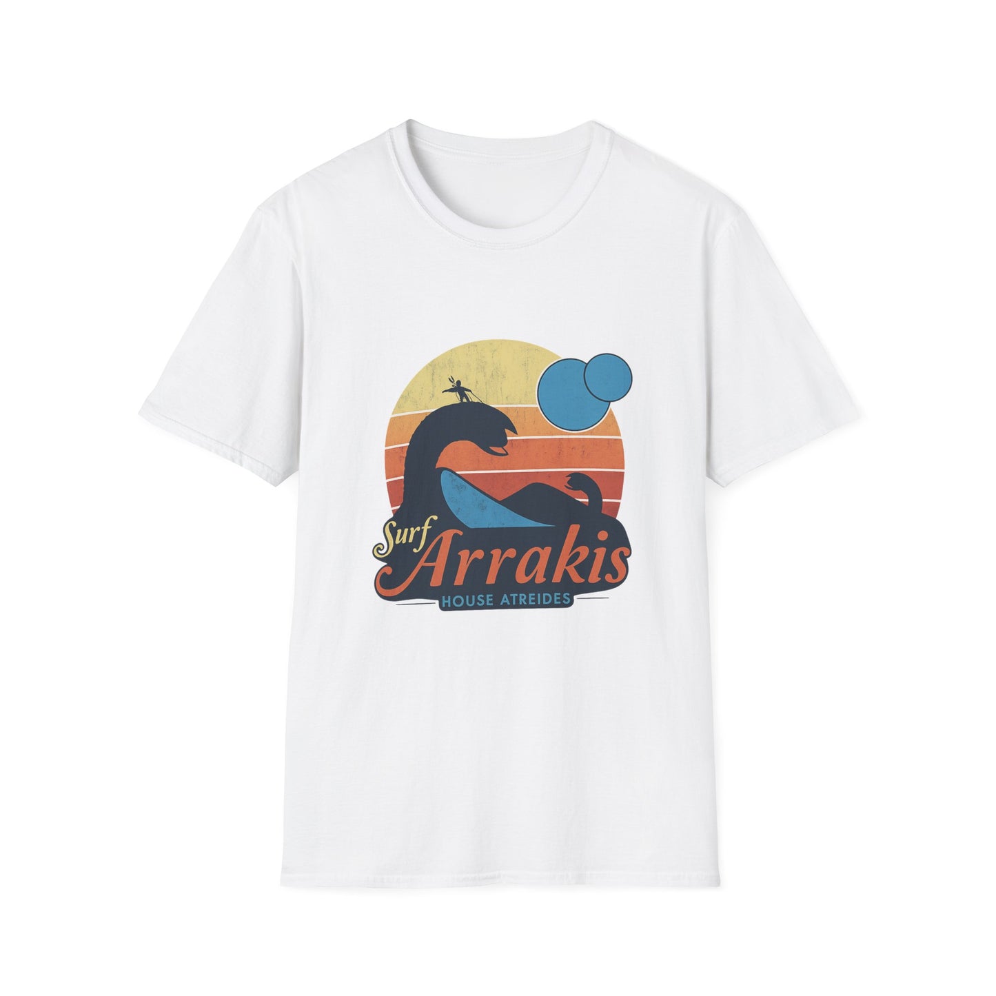 Surf Arrakis Unisex Softstyle T-Shirt, Beachwear, Summer Fashion, Gift for Surfers, Casual Streetwear, Vacation Tee