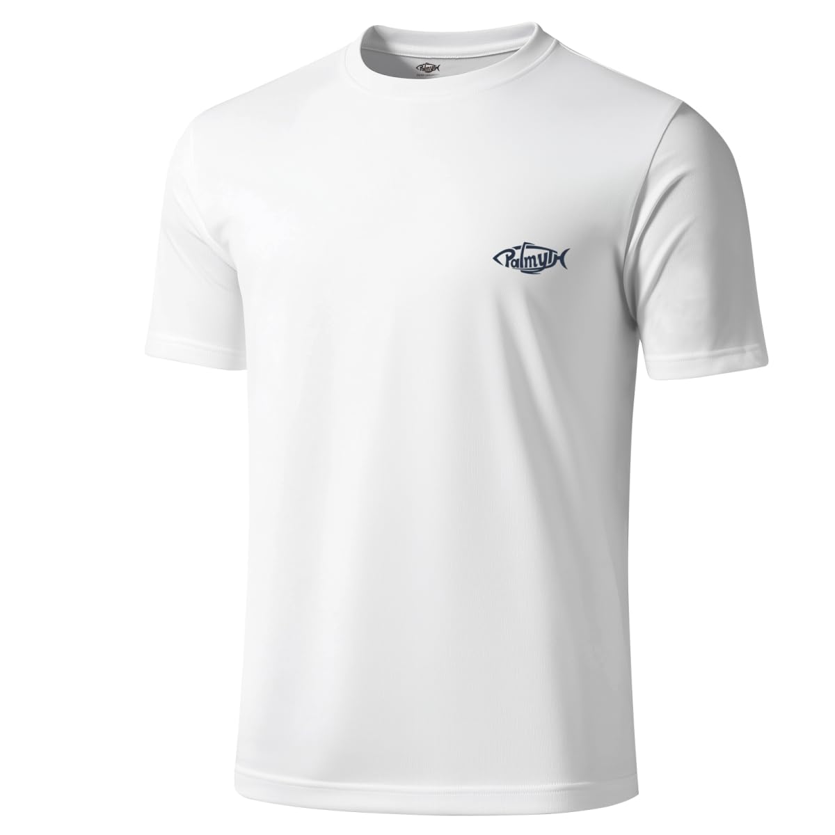 Palmyth Fishing Shirts for Men Sun Protection Shirts Short Sleeve UPF 50+ T-Shirt Tee Quick Dry White Victory Crab Medium