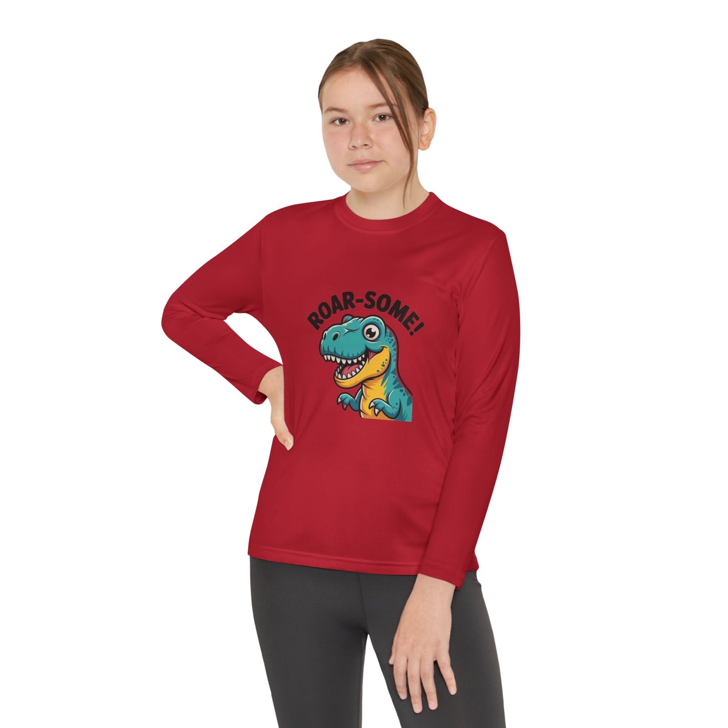 Youth Dinosaur Long Sleeve T-Shirt | Funny Kids Dino Tee | Playful Birthday & Holiday Gift Apparel