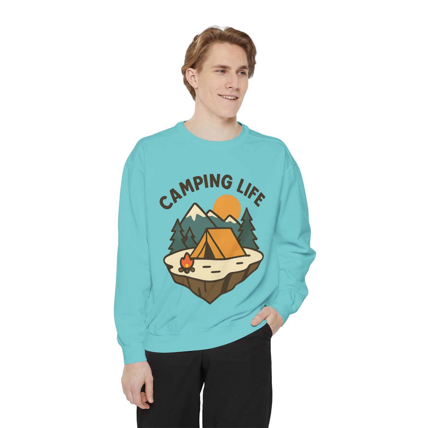 Camping Life Unisex Sweatshirt, Cozy Outdoor Apparel, Gift for Campers, Fall Fashion, Adventure Clothing, Nature Lover's Sweatshirt