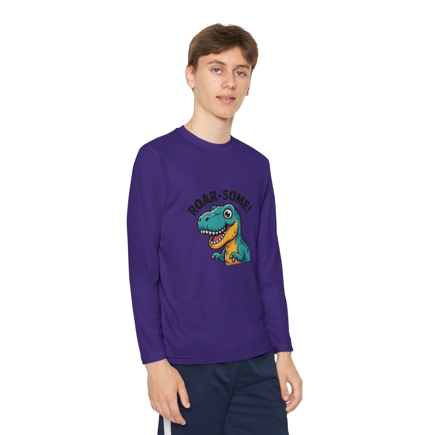 Youth Dinosaur Long Sleeve T-Shirt | Funny Kids Dino Tee | Playful Birthday & Holiday Gift Apparel
