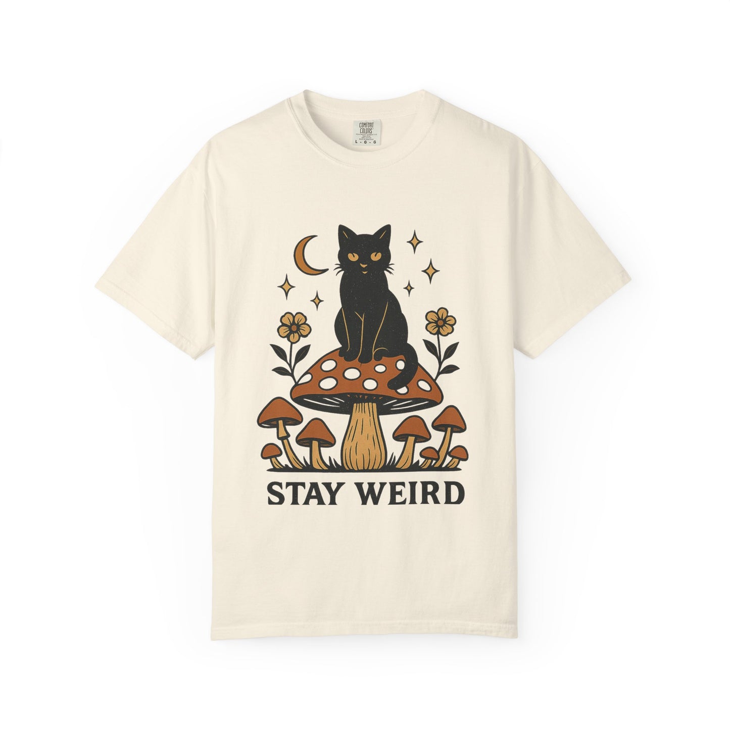 Stay Weird Cat T-Shirt | Unisex Vintage Graphic Tee | Boho Aesthetic Apparel | Unique Cat Lover Gift