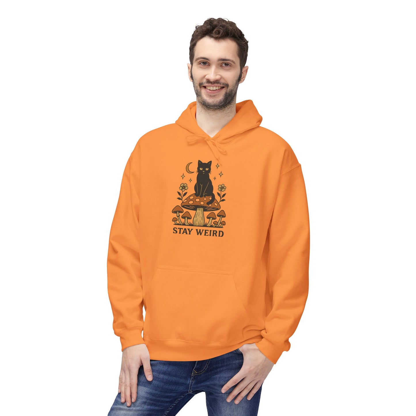 Stay Weird Fleece Hoodie | Unisex Midweight Pullover | Cozy Casual Sweatshirt & Fun Gift for Friends