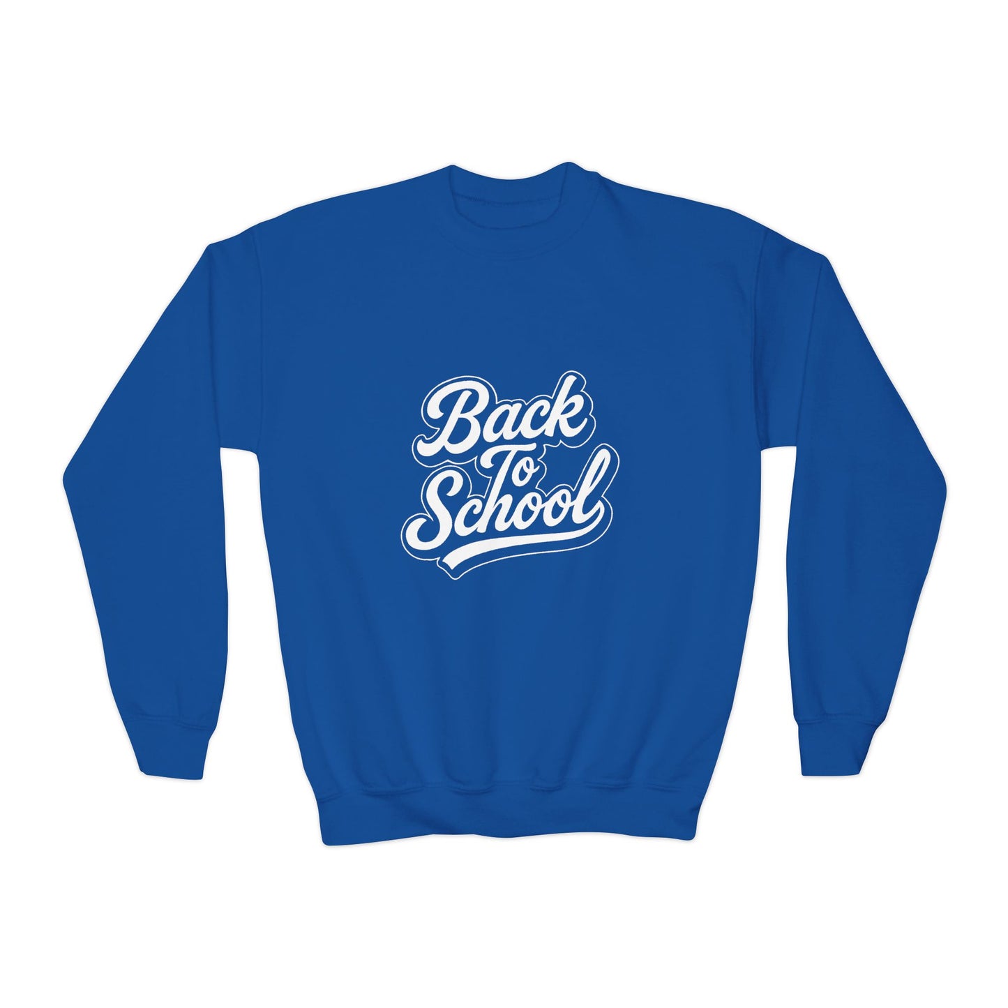 Youth Back to School Crewneck Sweatshirt – Cozy Fall Student Pullover, Fun Kids Fashion, Perfect for School Events & Birthday Gifts