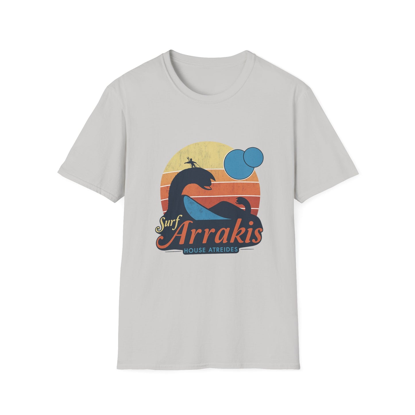 Surf Arrakis Unisex Softstyle T-Shirt, Beachwear, Summer Fashion, Gift for Surfers, Casual Streetwear, Vacation Tee