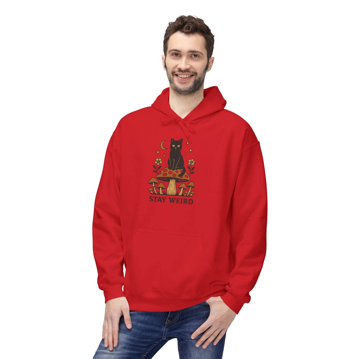 Stay Weird Fleece Hoodie | Unisex Midweight Pullover | Cozy Casual Sweatshirt & Fun Gift for Friends