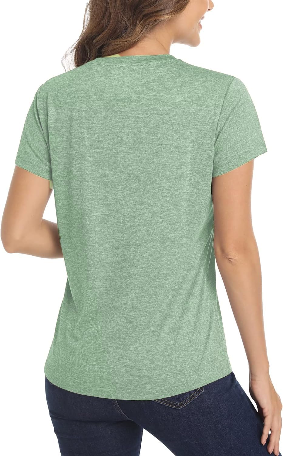Funny Positive Vibe Inspirational Sayings Summer Casual Forever Chasing Sunrise Sunshine Sunset Chaser Cute Sun Coconut Trees Graphic Short Sleeve tee Shirts for Women-M (Light Green)