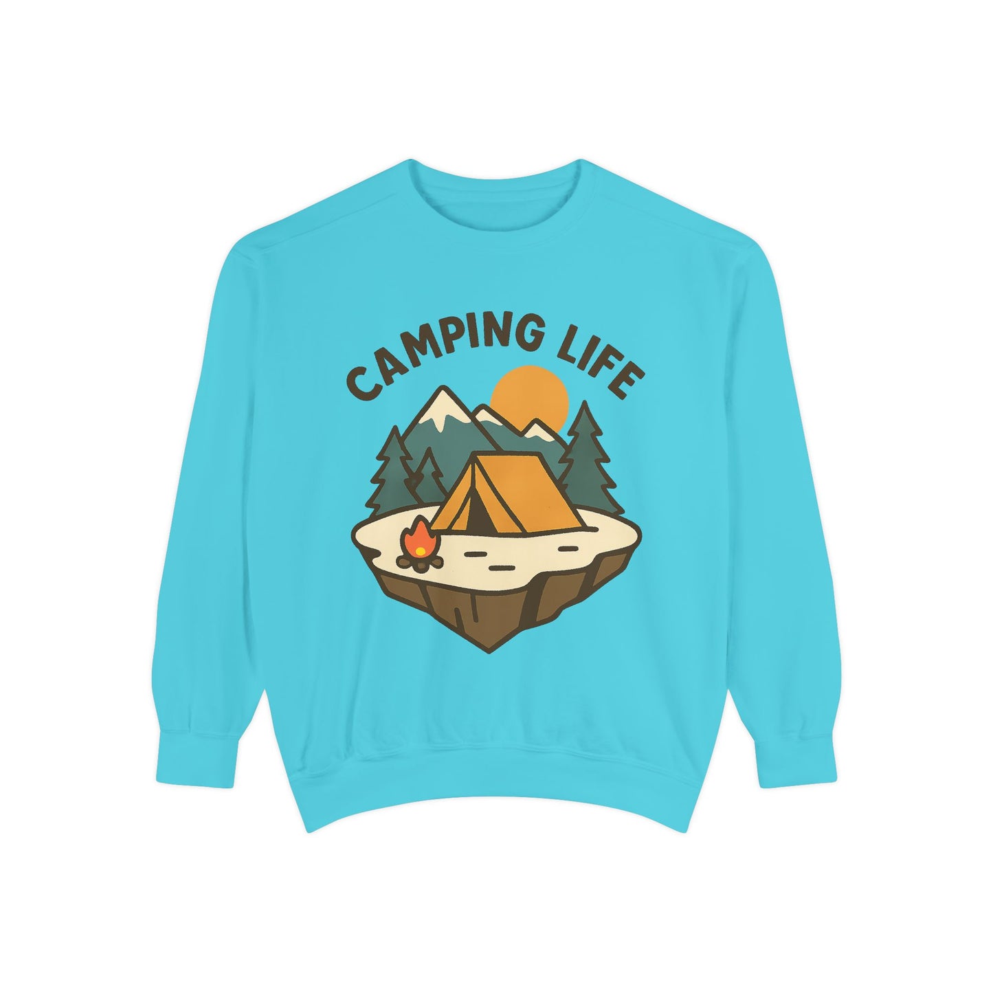 Camping Life Unisex Sweatshirt, Cozy Outdoor Apparel, Gift for Campers, Fall Fashion, Adventure Clothing, Nature Lover's Sweatshirt