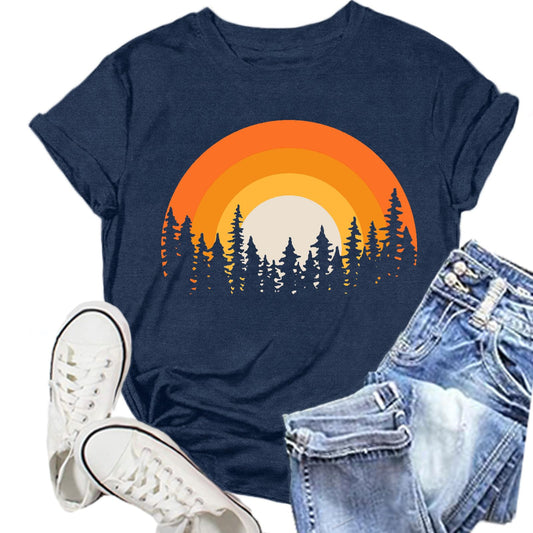 NEWKA Hiking Shirts Women Forest Adventure T-Shirt Nature Travel Lover Tee Outdoor Camping Tops