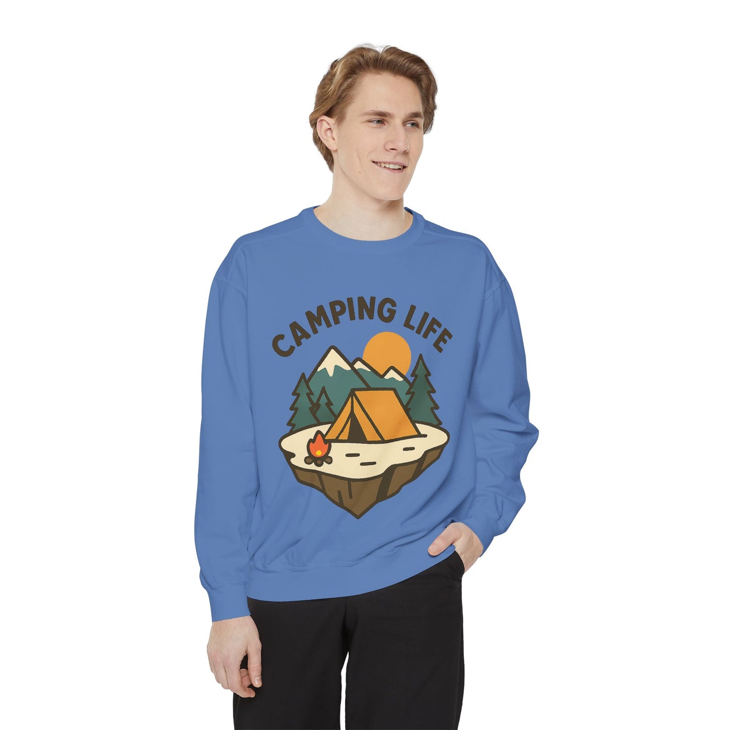 Camping Life Unisex Sweatshirt, Cozy Outdoor Apparel, Gift for Campers, Fall Fashion, Adventure Clothing, Nature Lover's Sweatshirt