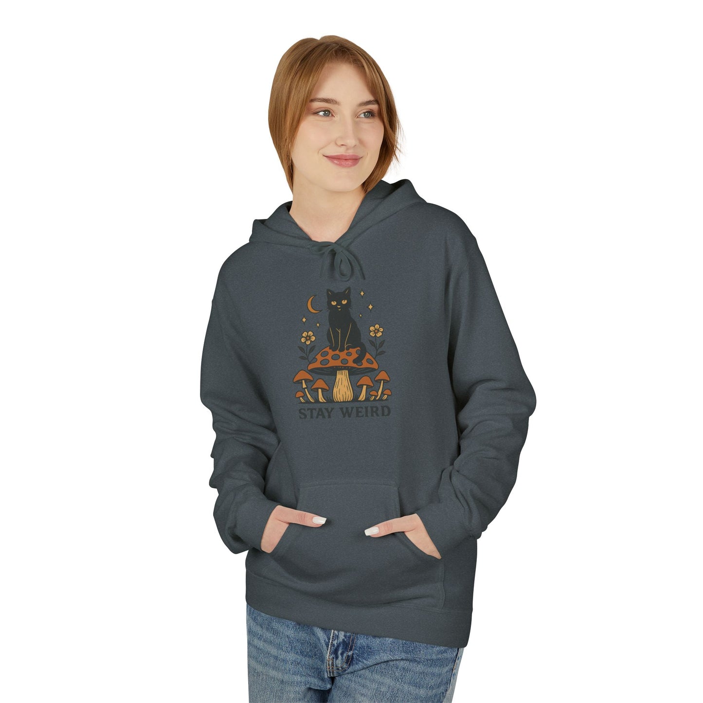 Stay Weird Fleece Hoodie | Unisex Midweight Pullover | Cozy Casual Sweatshirt & Fun Gift for Friends