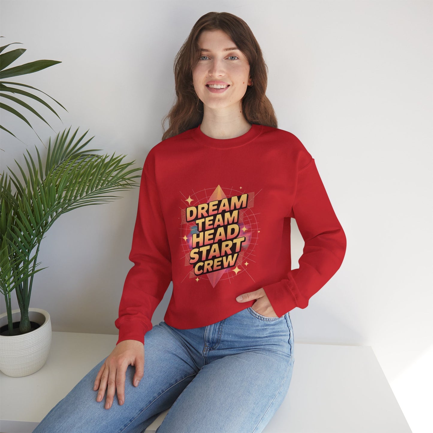 Dream Team Crew Sweatshirt for Motivational Vibes, Cozy Casual Wear, Gifts for Friends, Team Spirit Apparel, Unisex Fashion