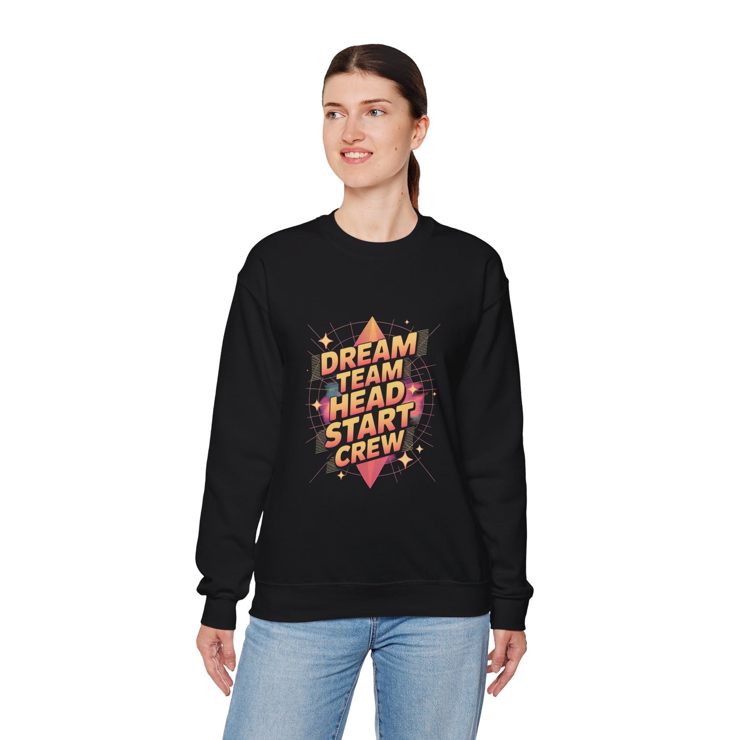 Dream Team Crew Sweatshirt for Motivational Vibes, Cozy Casual Wear, Gifts for Friends, Team Spirit Apparel, Unisex Fashion