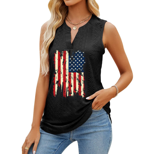 Womens Fourth of July Shirts Outfits American Flag USA Shirts Patriotic Country Tops Black M