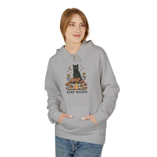 Stay Weird Fleece Hoodie | Unisex Midweight Pullover | Cozy Casual Sweatshirt & Fun Gift for Friends