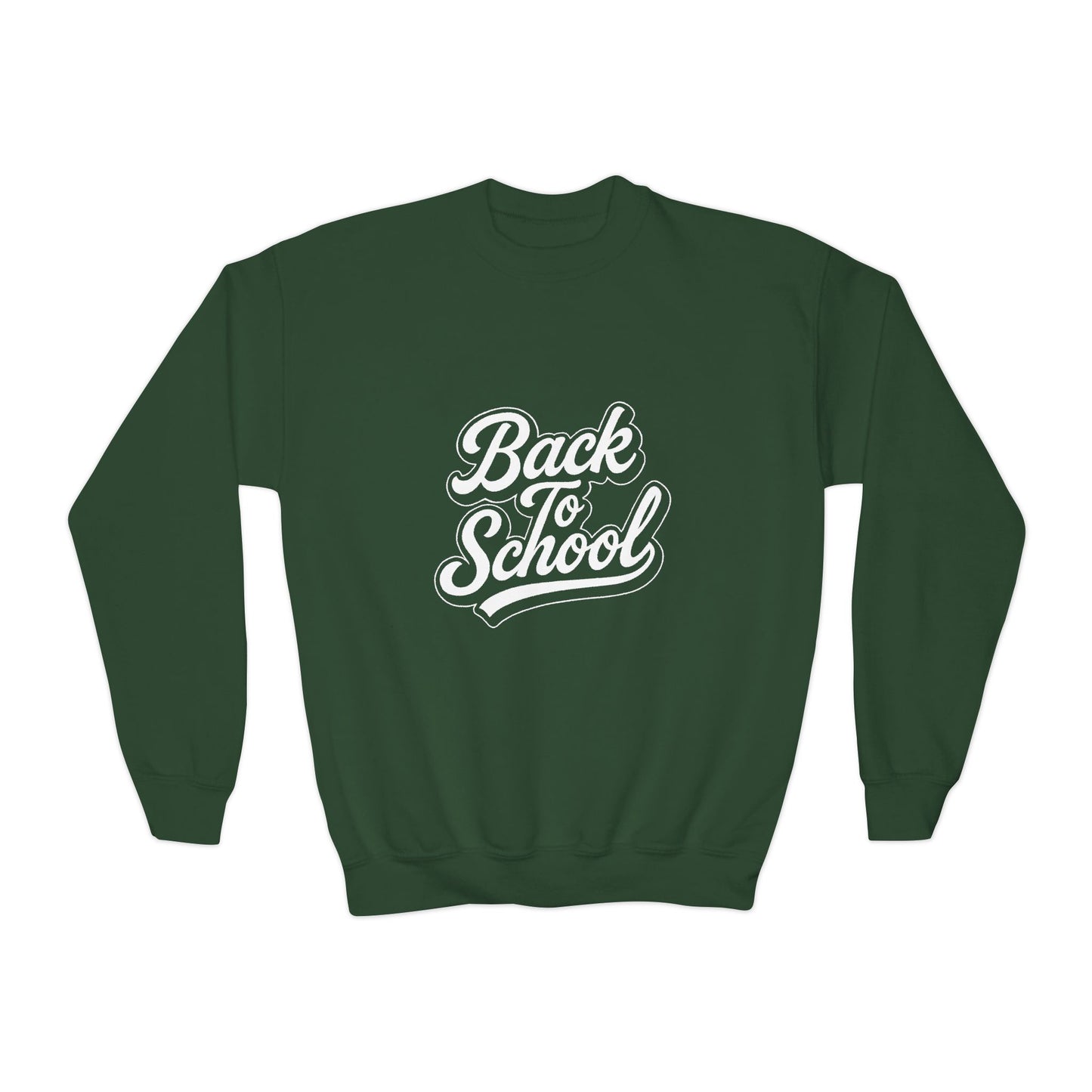 Youth Back to School Crewneck Sweatshirt – Cozy Fall Student Pullover, Fun Kids Fashion, Perfect for School Events & Birthday Gifts