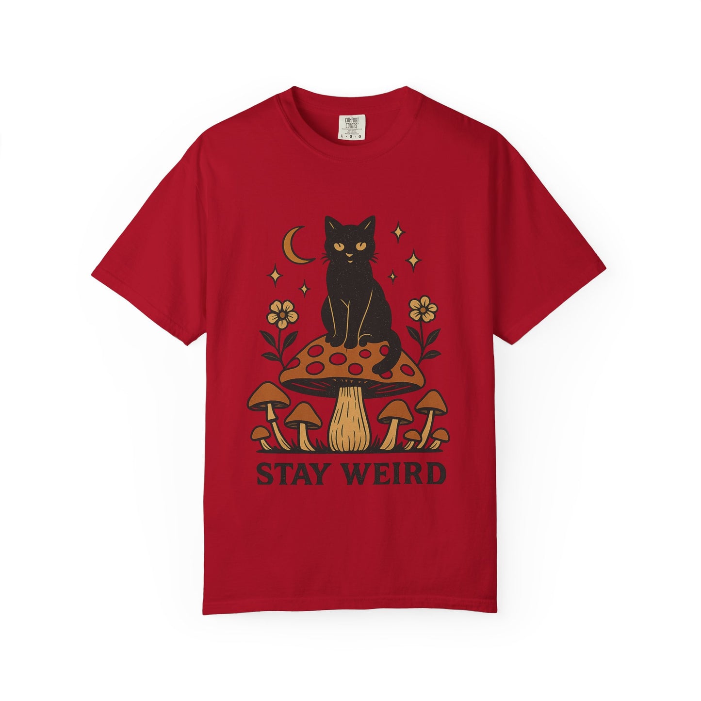 Stay Weird Cat T-Shirt | Unisex Vintage Graphic Tee | Boho Aesthetic Apparel | Unique Cat Lover Gift