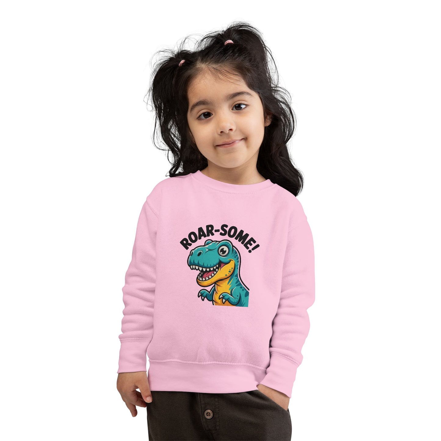 Roar-Some Toddler Dinosaur Sweatshirt | Cute Kids Dino Pullover | Fun Birthday, Playtime & Holiday Gift Apparel