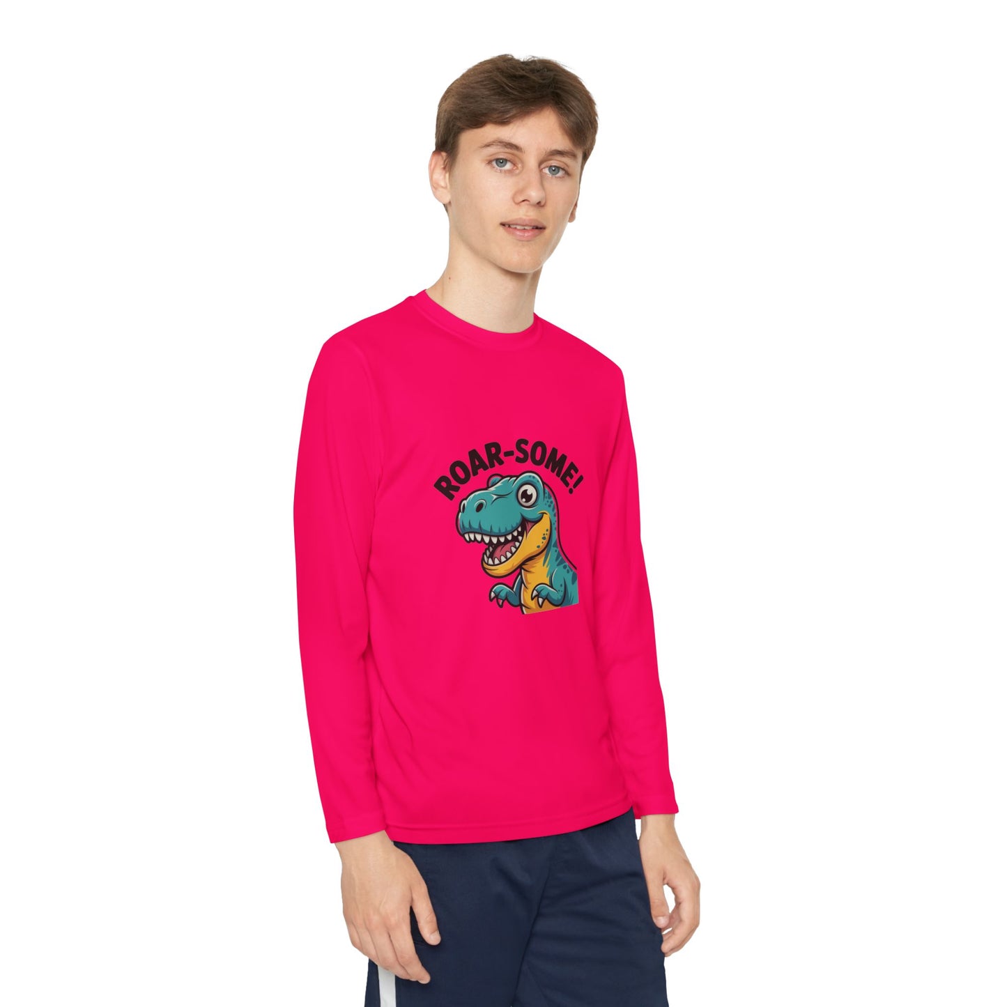 Youth Dinosaur Long Sleeve T-Shirt | Funny Kids Dino Tee | Playful Birthday & Holiday Gift Apparel