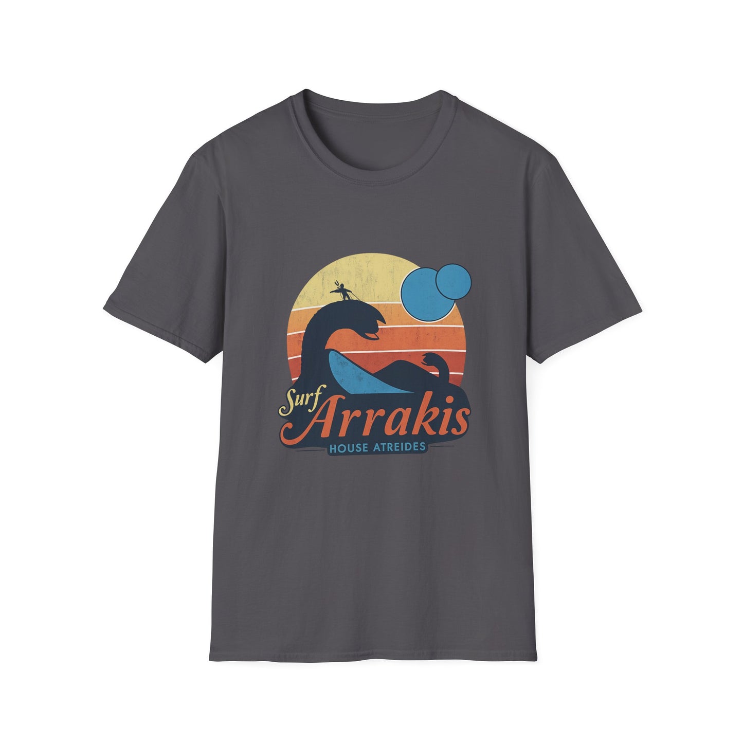 Surf Arrakis Unisex Softstyle T-Shirt, Beachwear, Summer Fashion, Gift for Surfers, Casual Streetwear, Vacation Tee