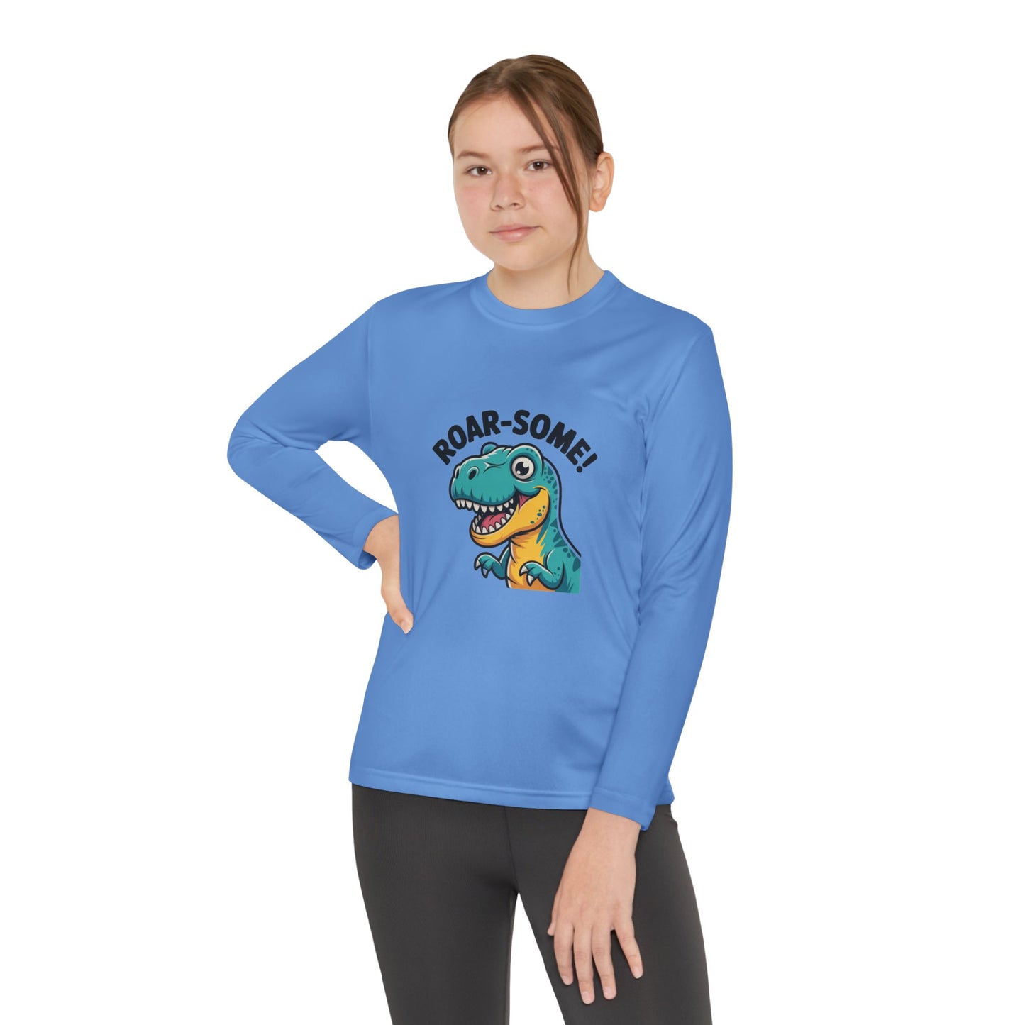 Youth Dinosaur Long Sleeve T-Shirt | Funny Kids Dino Tee | Playful Birthday & Holiday Gift Apparel
