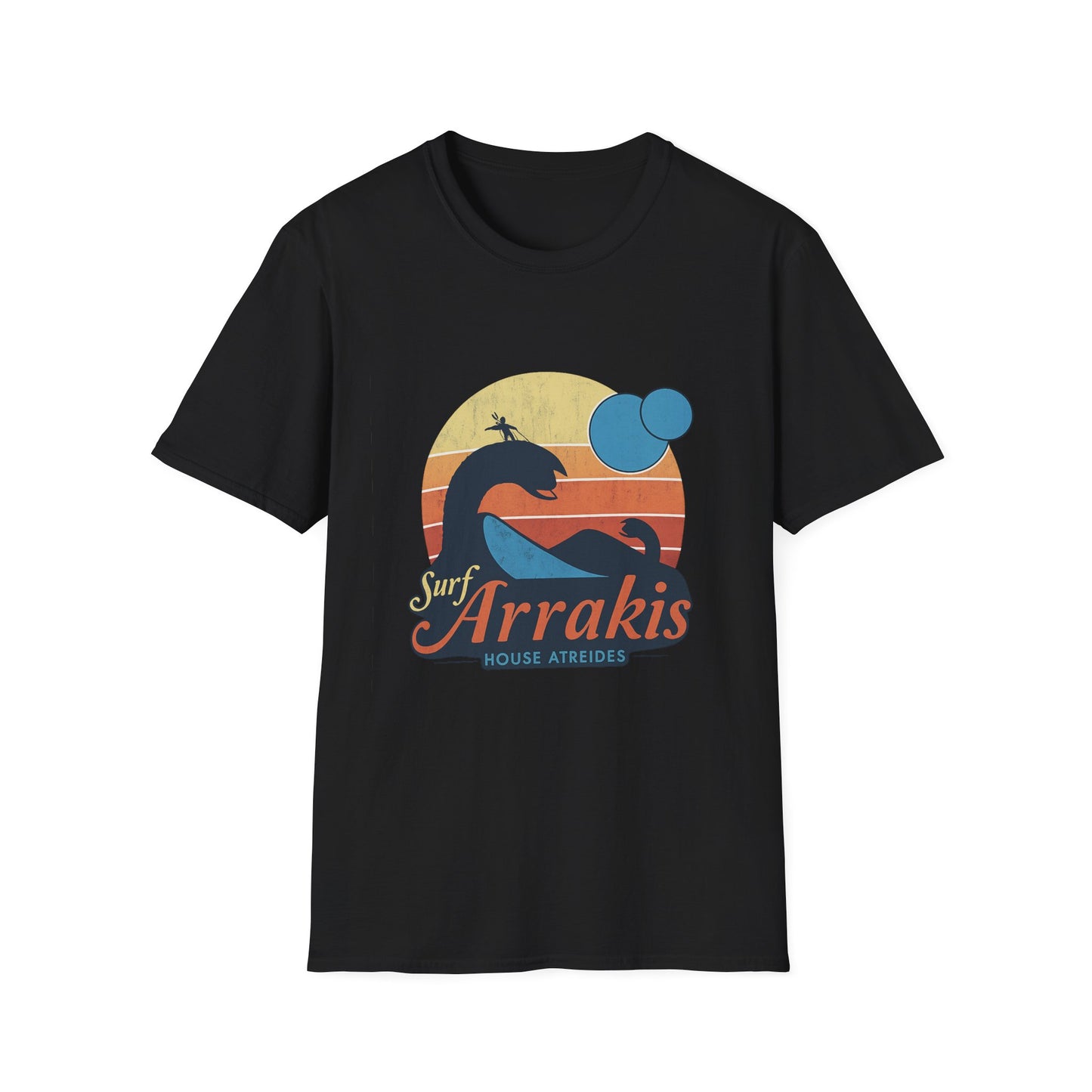 Surf Arrakis Unisex Softstyle T-Shirt, Beachwear, Summer Fashion, Gift for Surfers, Casual Streetwear, Vacation Tee