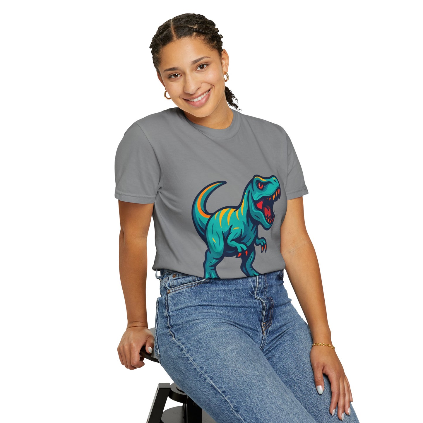 Dinosaur T-Shirt | Fun Cartoon Dino Graphic Tee for Kids & Adults | Unisex Casual Apparel | Perfect Birthday & Holiday Gift