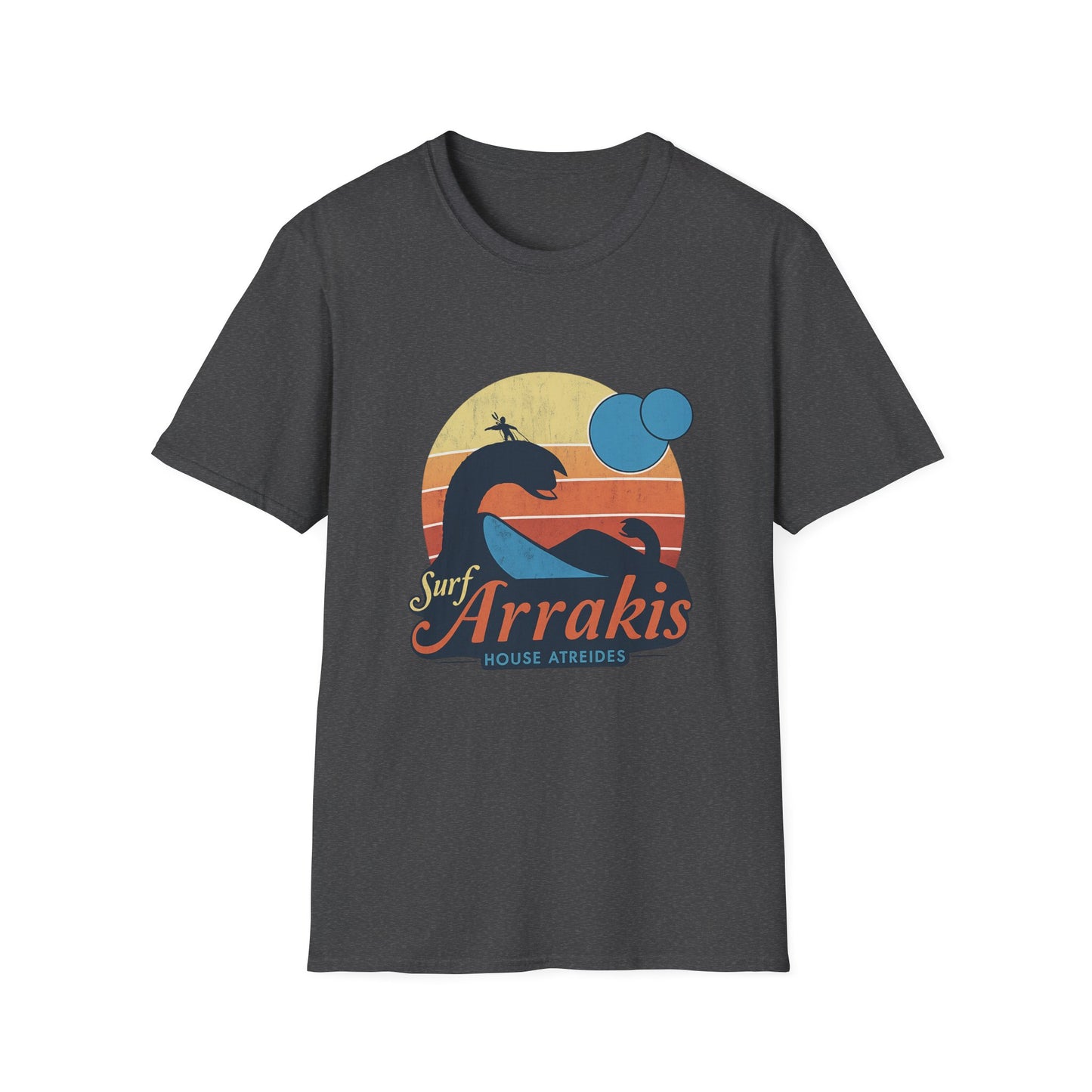 Surf Arrakis Unisex Softstyle T-Shirt, Beachwear, Summer Fashion, Gift for Surfers, Casual Streetwear, Vacation Tee